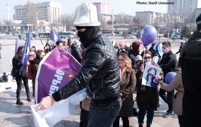 Demonstrators at Women’s March in Kyrgyzstan Assaulted by Masked Men