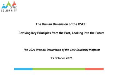 The 2021 Warsaw Declaration of the Civic Solidarity Platform