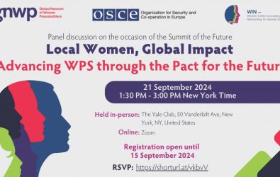 Local Women, Global Impact: Advancing WPS through the Pact for the Future: A side event at the Summit of the Future
